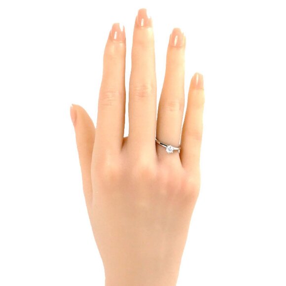 TIFFANY Silver Diamond Ring - Picture 7 of 8